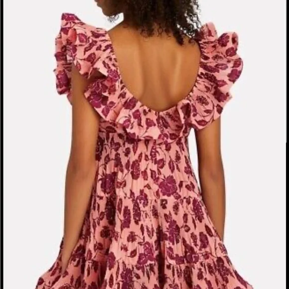 Zimmermann Pink Floral Dress lovestruck pleated - Picture 6 of 12